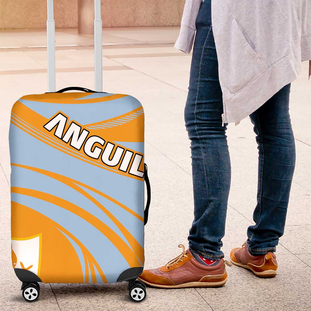 Anguilla Luggage Cover Coat Of Arms Cricket Style - Wonder Print Shop