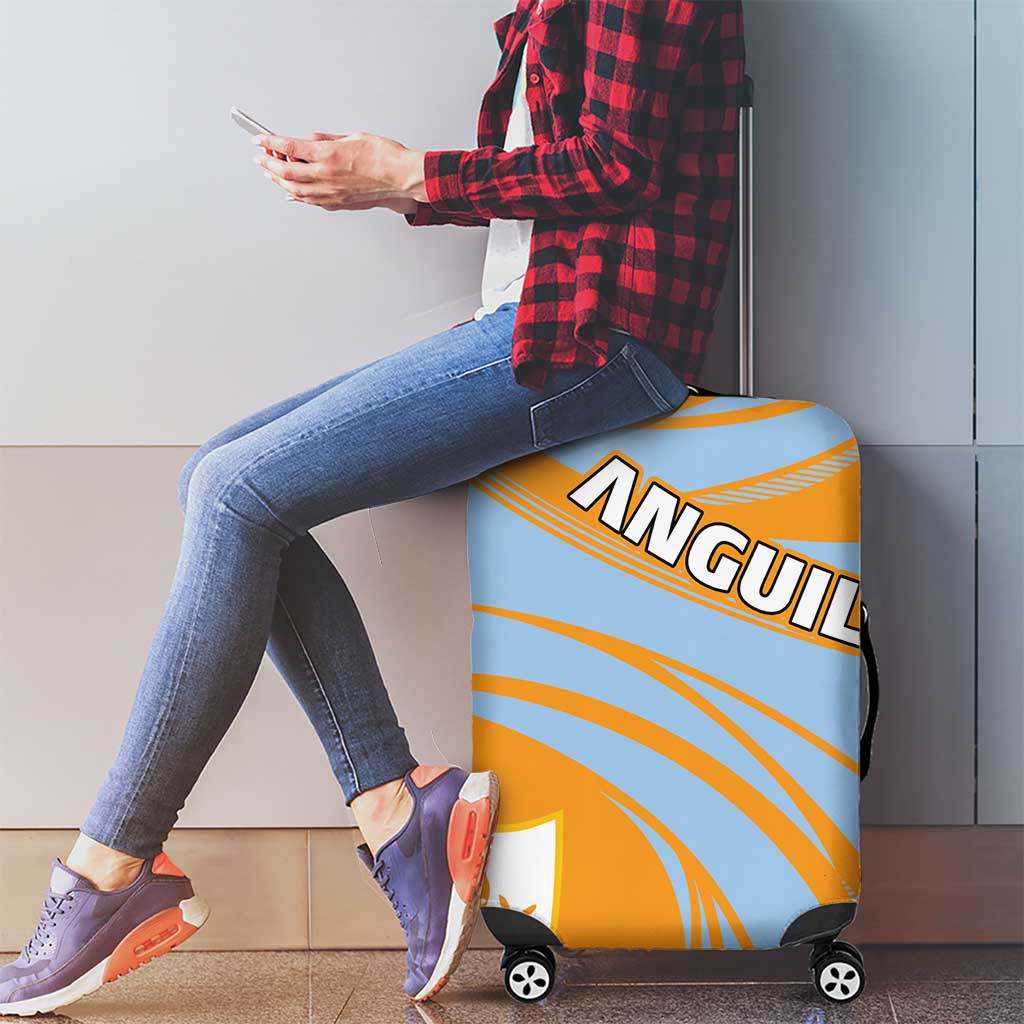 Anguilla Luggage Cover Coat Of Arms Cricket Style - Wonder Print Shop
