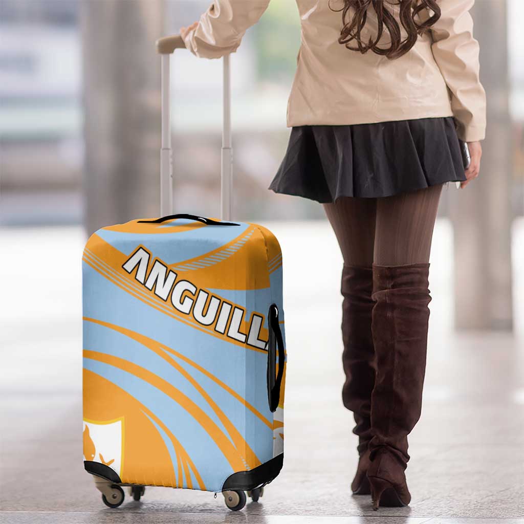 Anguilla Luggage Cover Coat Of Arms Cricket Style - Wonder Print Shop
