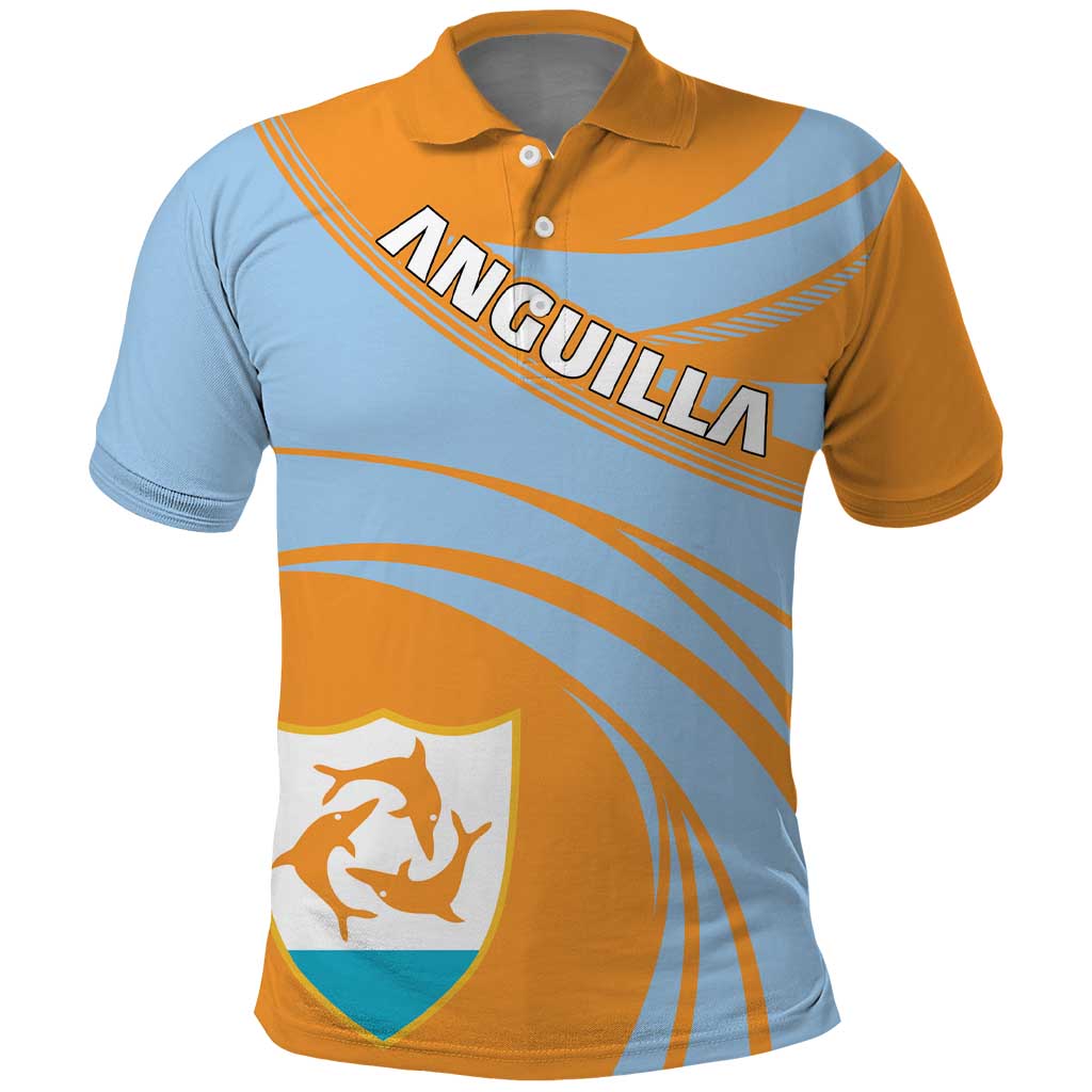 Anguilla Polo Shirt Coat Of Arms Cricket Style - Wonder Print Shop