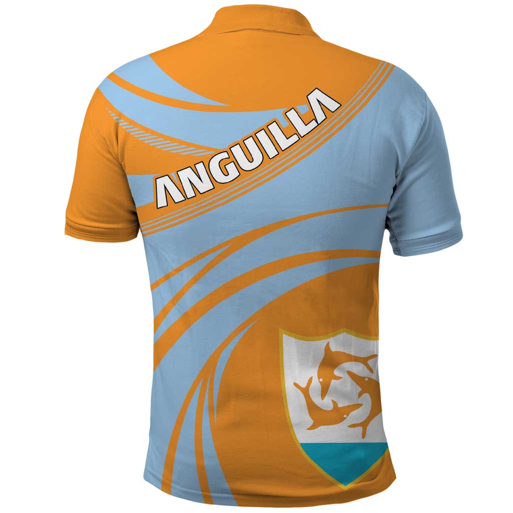 Anguilla Polo Shirt Coat Of Arms Cricket Style - Wonder Print Shop