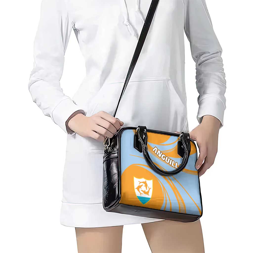 Anguilla Shoulder Handbag Coat Of Arms Cricket Style