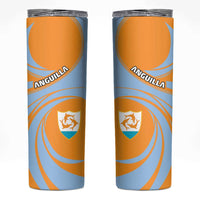 Anguilla Skinny Tumbler Coat Of Arms Cricket Style - Wonder Print Shop