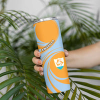Anguilla Skinny Tumbler Coat Of Arms Cricket Style - Wonder Print Shop