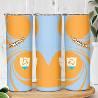 Anguilla Skinny Tumbler Coat Of Arms Cricket Style - Wonder Print Shop