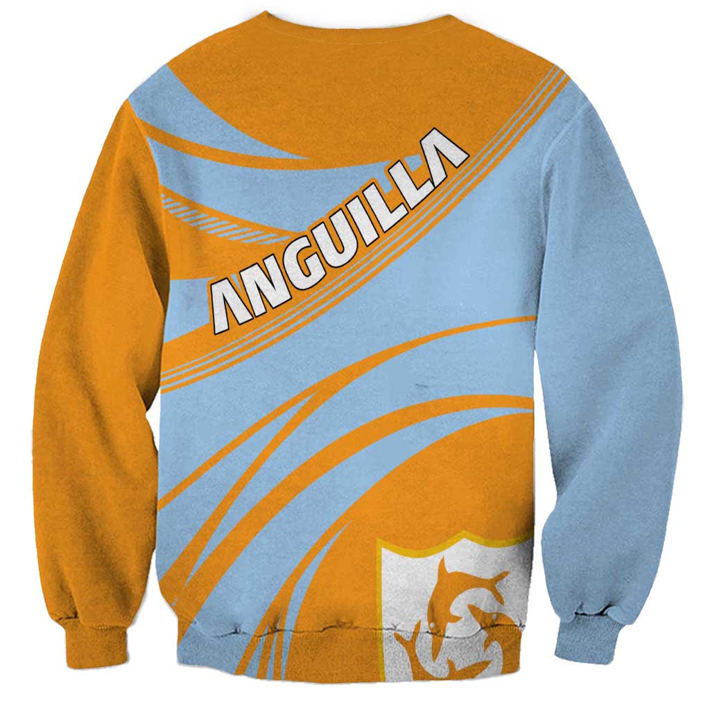 Anguilla Sweatshirt Coat Of Arms Cricket Style - Wonder Print Shop