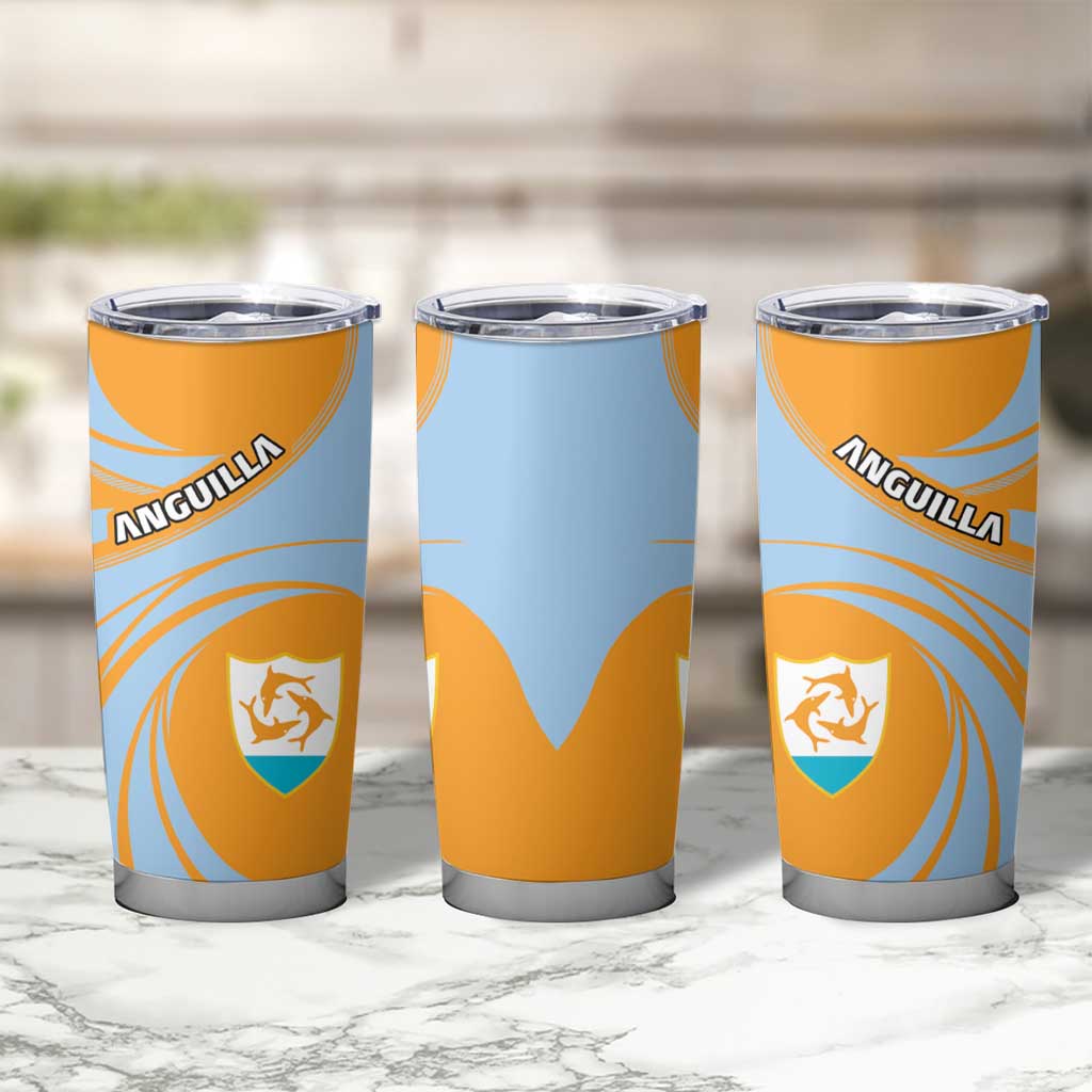 Anguilla Tumbler Cup Coat Of Arms Cricket Style - Wonder Print Shop