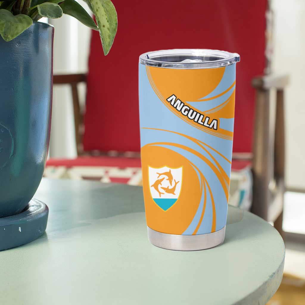 Anguilla Tumbler Cup Coat Of Arms Cricket Style - Wonder Print Shop