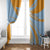 Anguilla Window Curtain Coat Of Arms Cricket Style - Wonder Print Shop