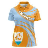 Anguilla Women Polo Shirt Coat Of Arms Cricket Style - Wonder Print Shop
