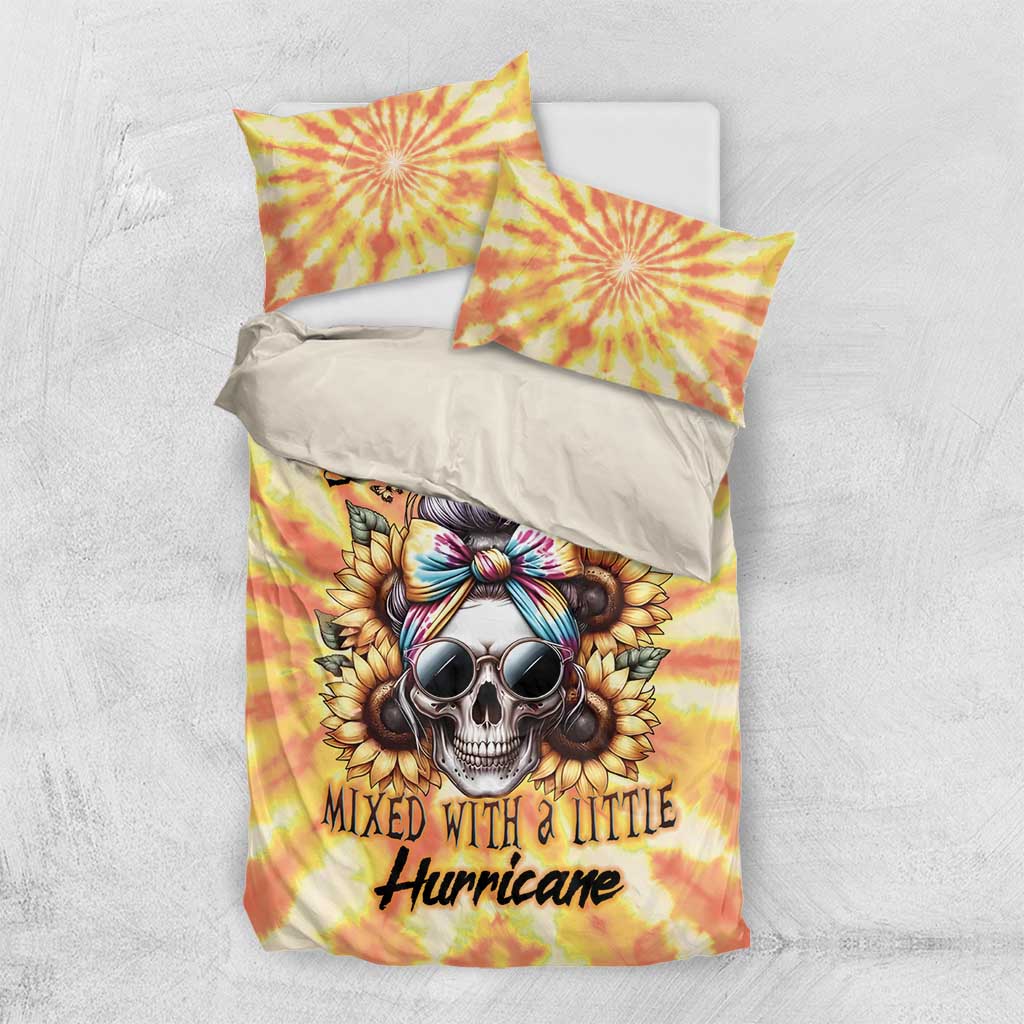 She Is Sunshine Skull Bedding Set Tie Dye Yellow - Wonder Print Shop