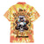 She Is Sunshine Skull Family Matching Mermaid Dress and Hawaiian Shirt Tie Dye Yellow - Wonder Print Shop