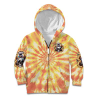 She Is Sunshine Skull Kid Hoodie Tie Dye Yellow - Wonder Print Shop