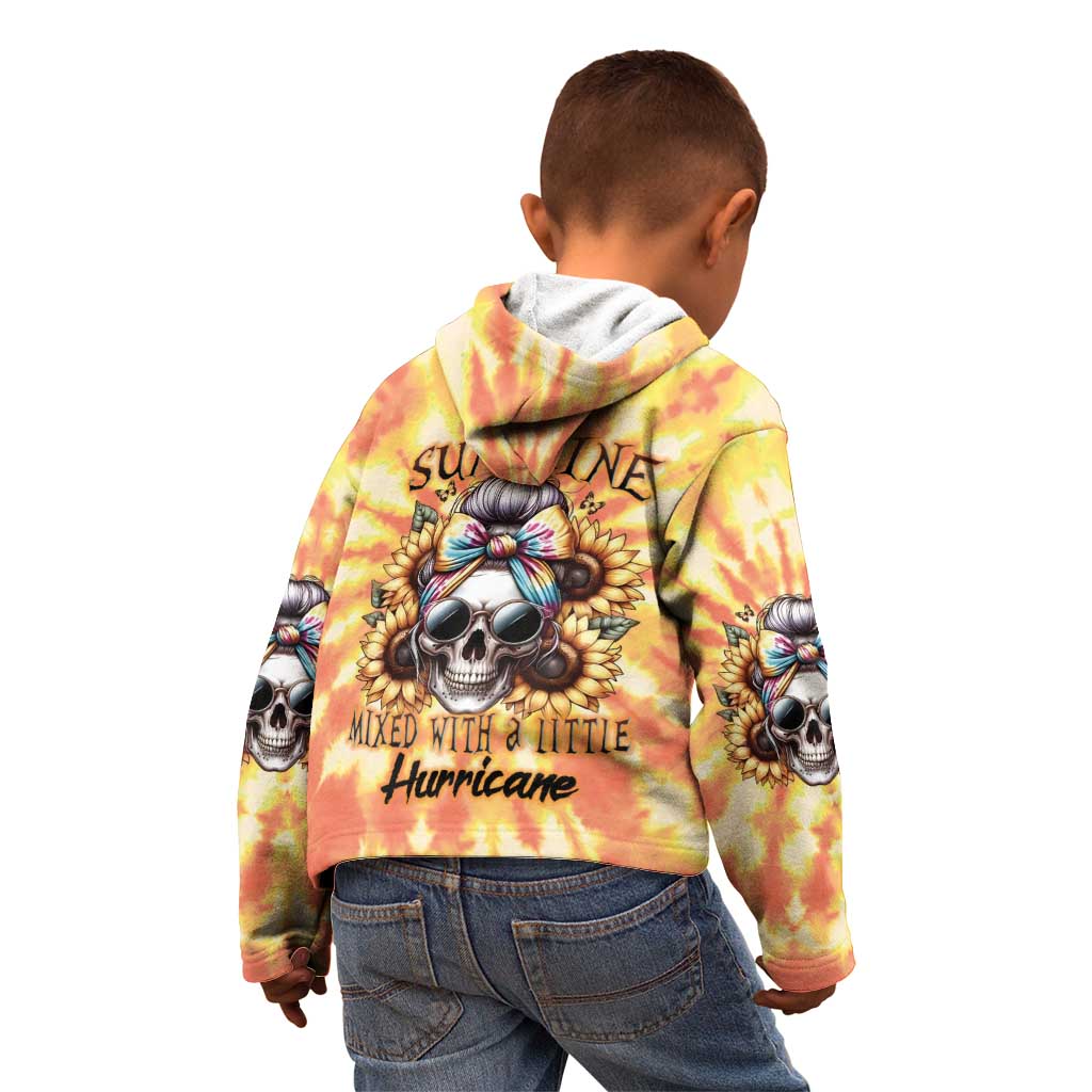 She Is Sunshine Skull Kid Hoodie Tie Dye Yellow - Wonder Print Shop