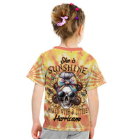 She Is Sunshine Skull Kid T Shirt Tie Dye Yellow - Wonder Print Shop