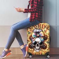 She Is Sunshine Skull Luggage Cover Tie Dye Yellow - Wonder Print Shop