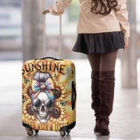 She Is Sunshine Skull Luggage Cover Tie Dye Yellow - Wonder Print Shop
