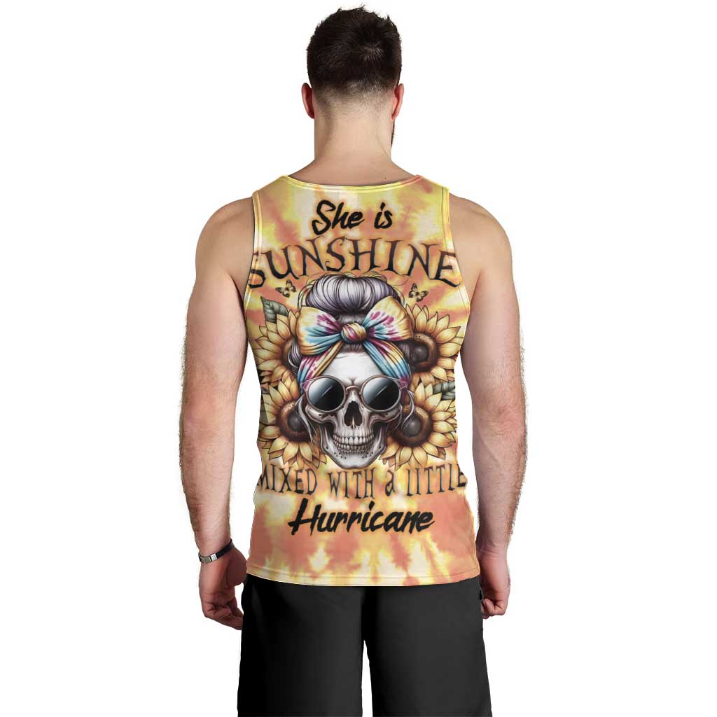 She Is Sunshine Skull Men Tank Top Tie Dye Yellow - Wonder Print Shop