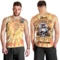 She Is Sunshine Skull Men Tank Top Tie Dye Yellow - Wonder Print Shop