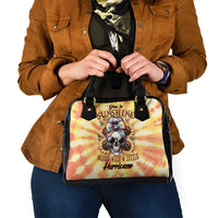 She Is Sunshine Skull Shoulder Handbag Tie Dye Yellow