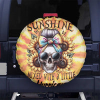 She Is Sunshine Skull Spare Tire Cover Tie Dye Yellow - Wonder Print Shop