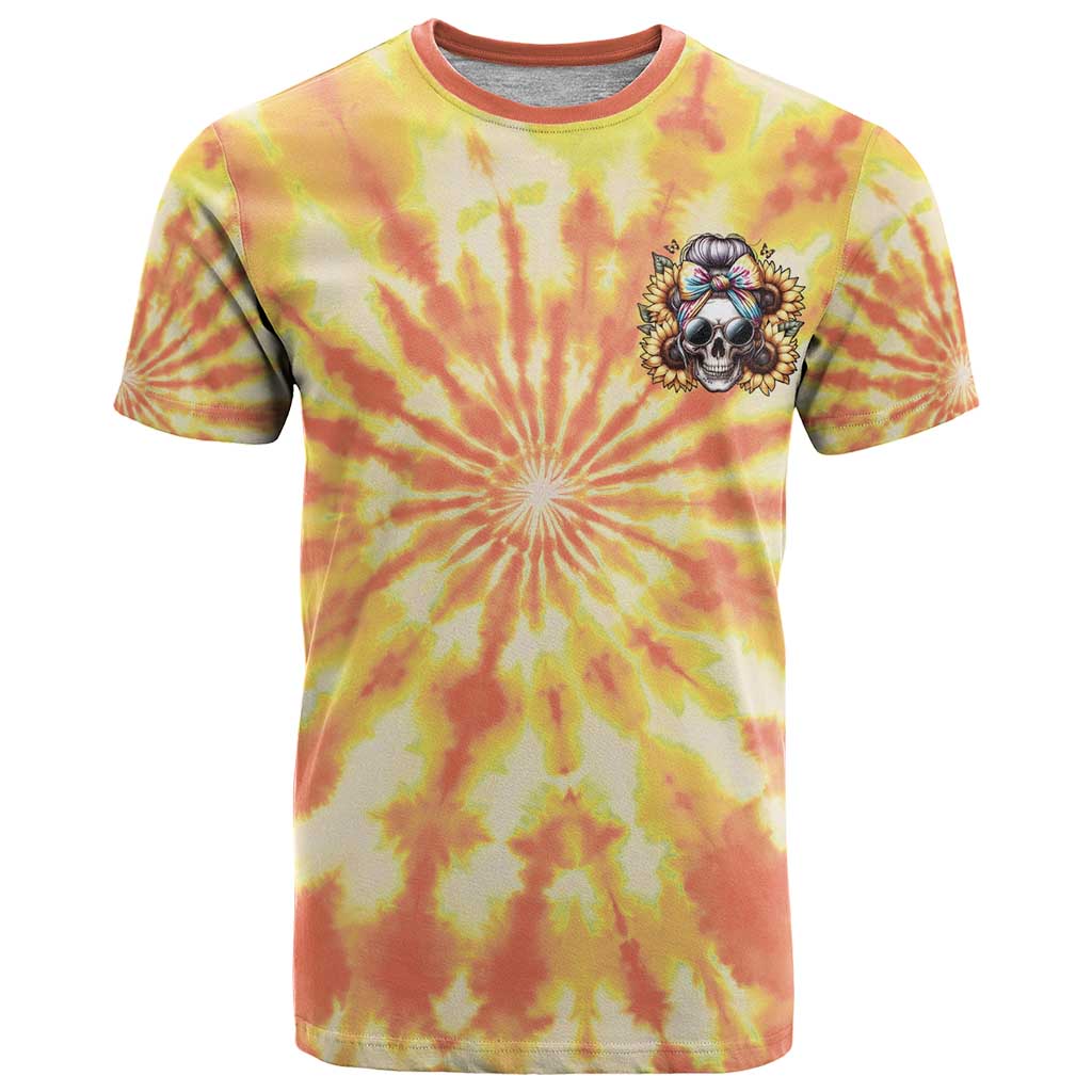 She Is Sunshine Skull T Shirt Tie Dye Yellow - Wonder Print Shop