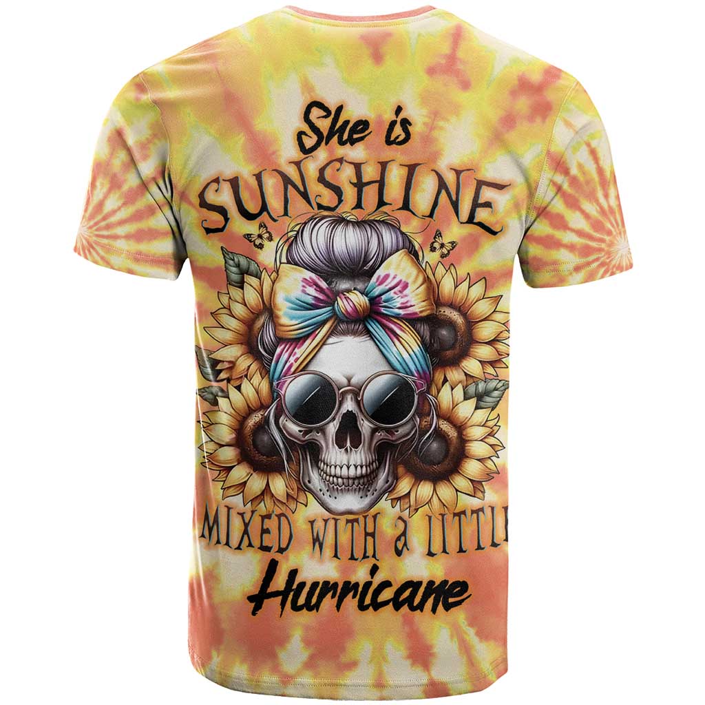 She Is Sunshine Skull T Shirt Tie Dye Yellow - Wonder Print Shop