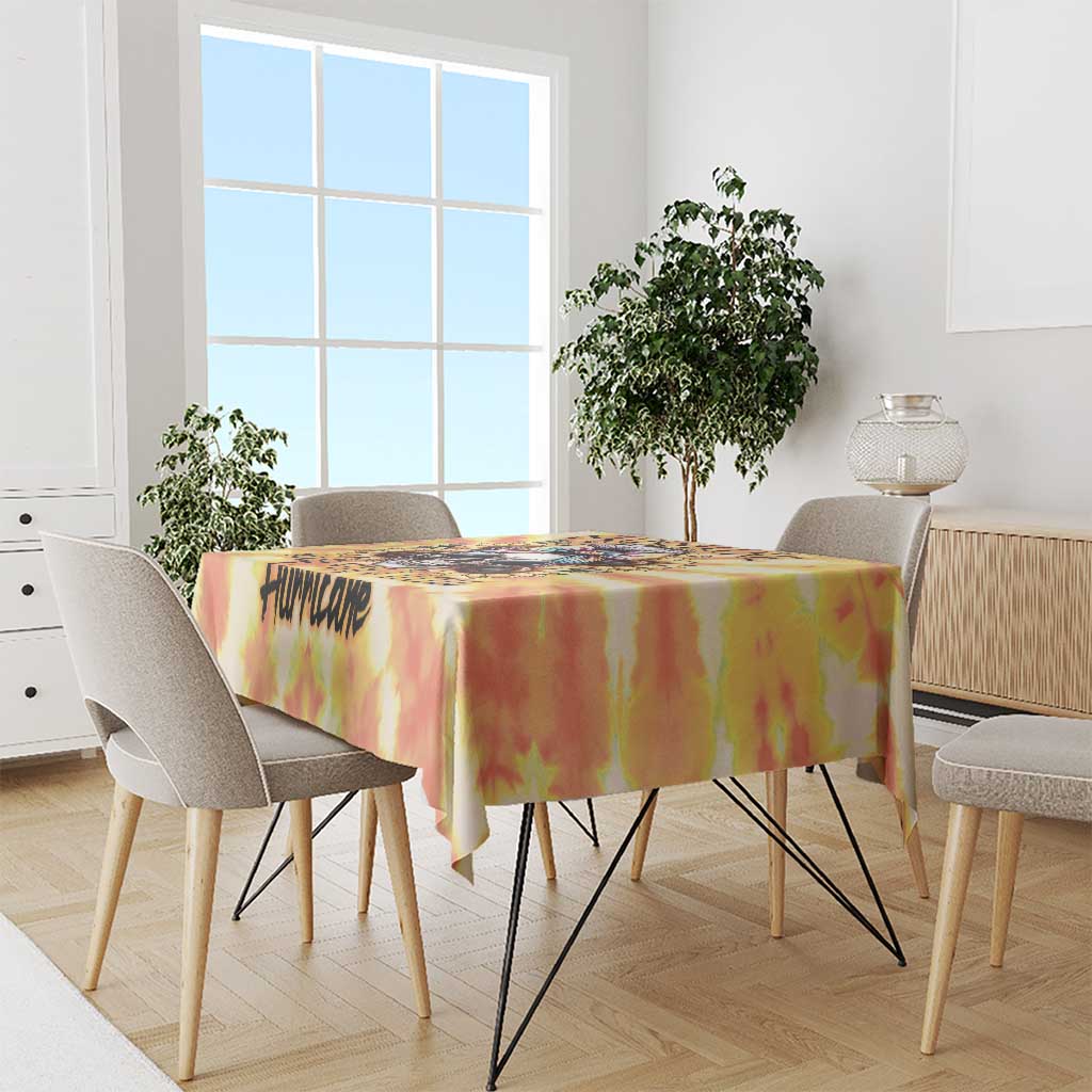 She Is Sunshine Skull Tablecloth Tie Dye Yellow - Wonder Print Shop