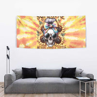 She Is Sunshine Skull Tapestry Tie Dye Yellow - Wonder Print Shop