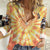 She Is Sunshine Skull Women Casual Shirt Tie Dye Yellow - Wonder Print Shop