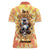 She Is Sunshine Skull Women Polo Shirt Tie Dye Yellow - Wonder Print Shop