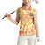 She Is Sunshine Skull Women Sleeveless Polo Shirt Tie Dye Yellow - Wonder Print Shop