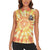 She Is Sunshine Skull Women Sleeveless Polo Shirt Tie Dye Yellow - Wonder Print Shop