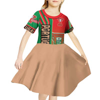 Portugal Football Kid Short Sleeve Dress Selecao das Quinas Soccer - Road To Champion - Wonder Print Shop