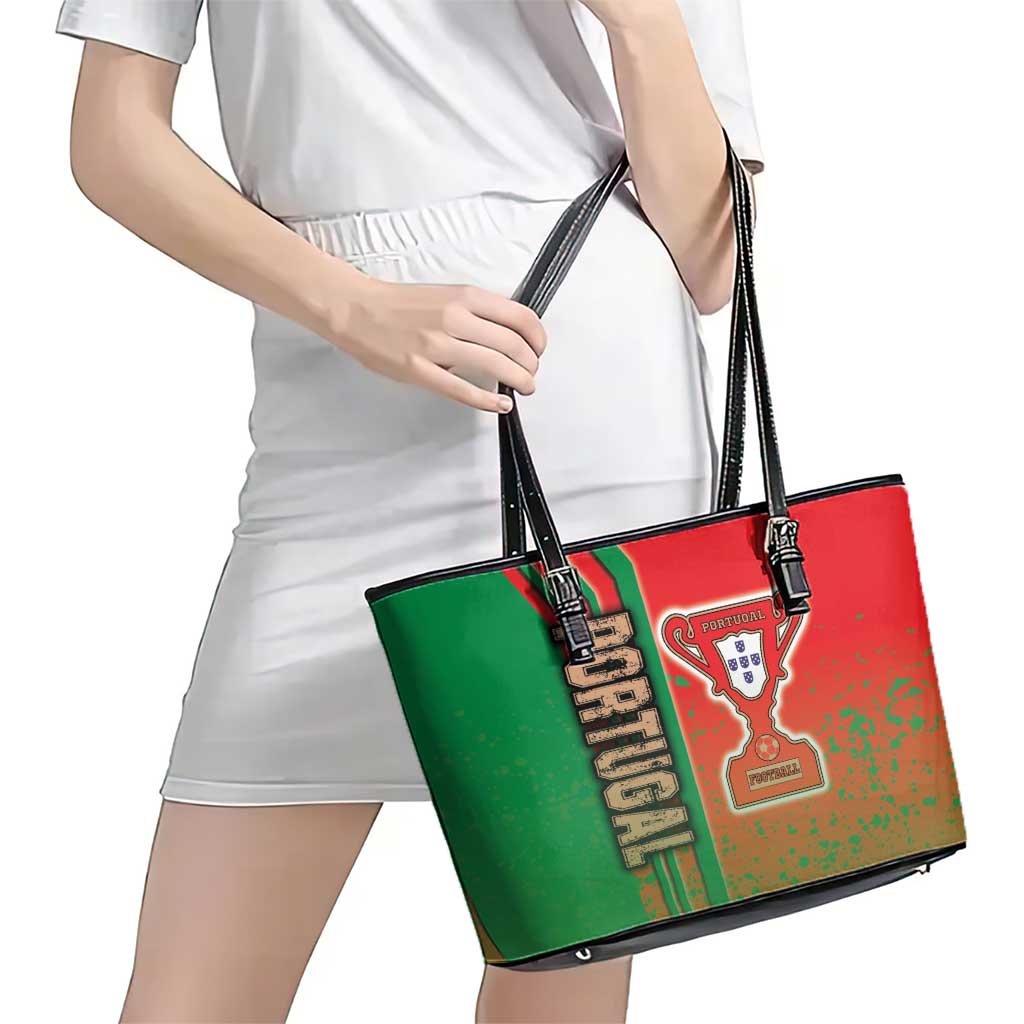 Portugal Football Leather Tote Bag Selecao das Quinas Soccer - Road To Champion