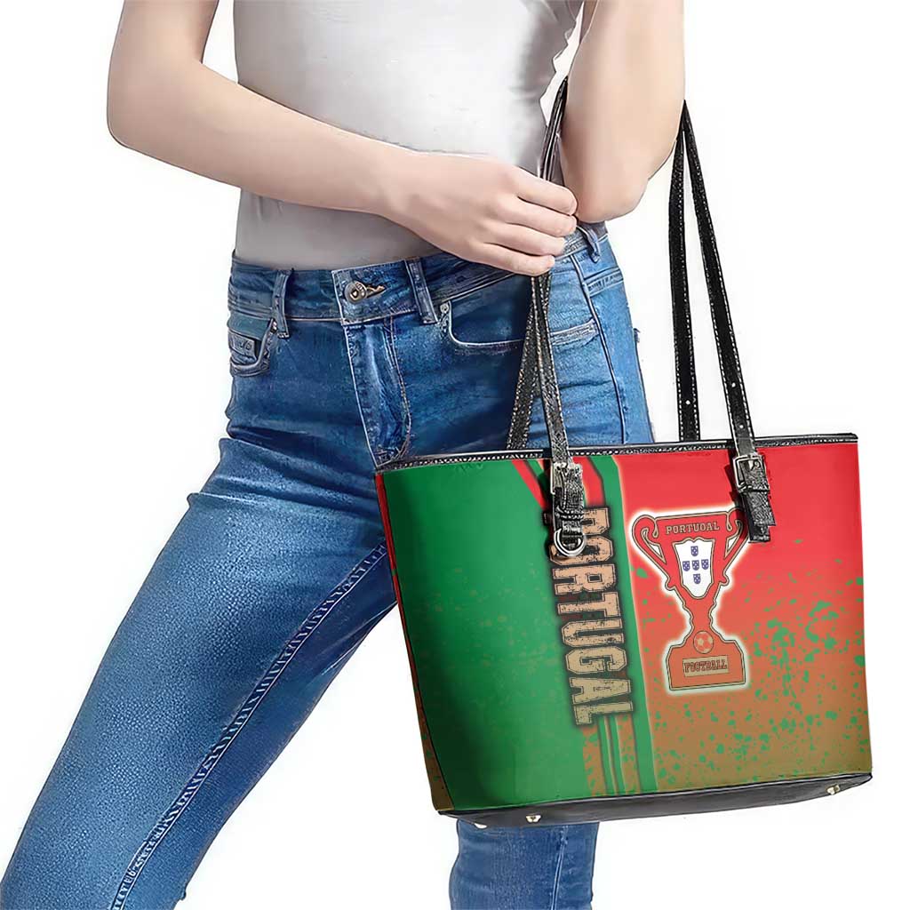 Portugal Football Leather Tote Bag Selecao das Quinas Soccer - Road To Champion