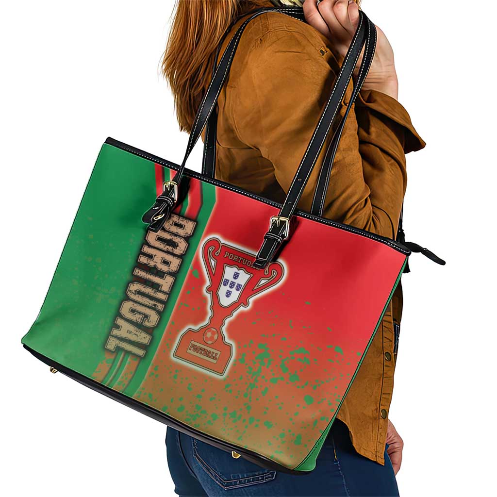 Portugal Football Leather Tote Bag Selecao das Quinas Soccer - Road To Champion