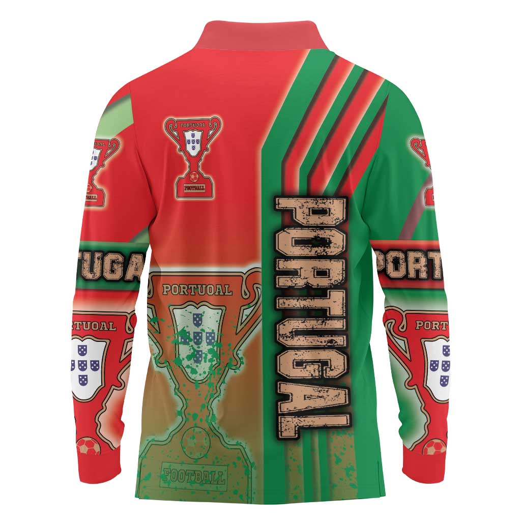 Portugal Football Long Sleeve Polo Shirt Selecao das Quinas Soccer - Road To Champion - Wonder Print Shop