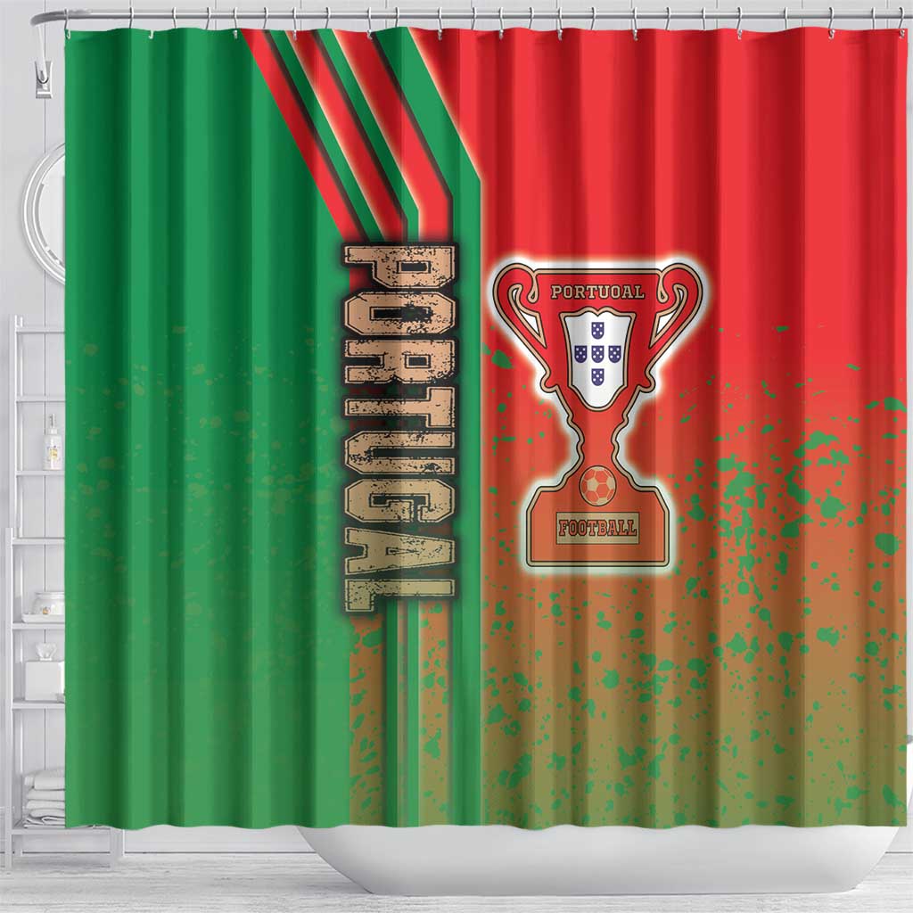 Portugal Football Shower Curtain Selecao das Quinas Soccer - Road To Champion - Wonder Print Shop
