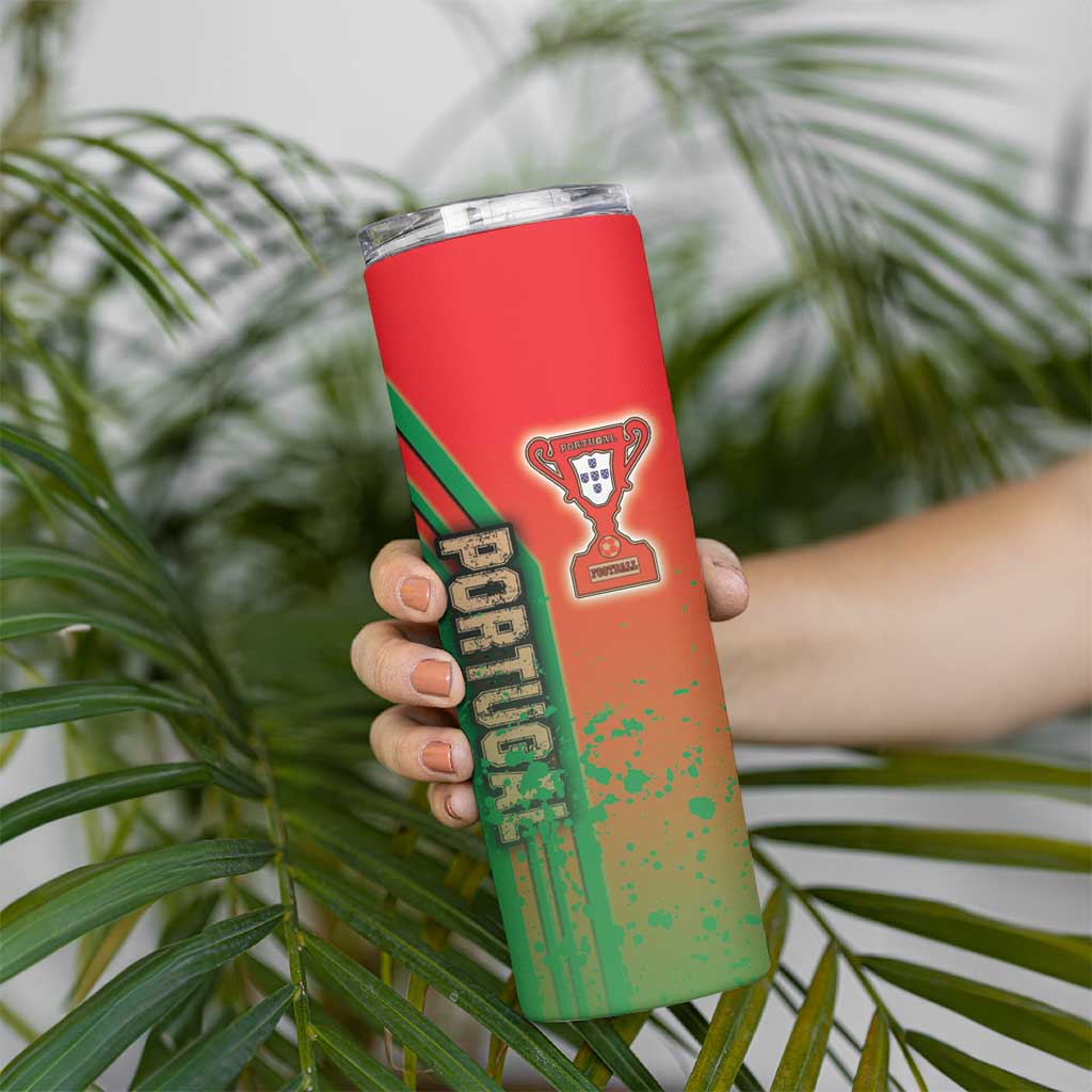 Portugal Football Skinny Tumbler Selecao das Quinas Soccer - Road To Champion