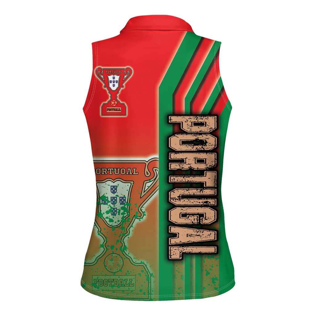 Portugal Football Women Sleeveless Polo Shirt Selecao das Quinas Soccer - Road To Champion - Wonder Print Shop