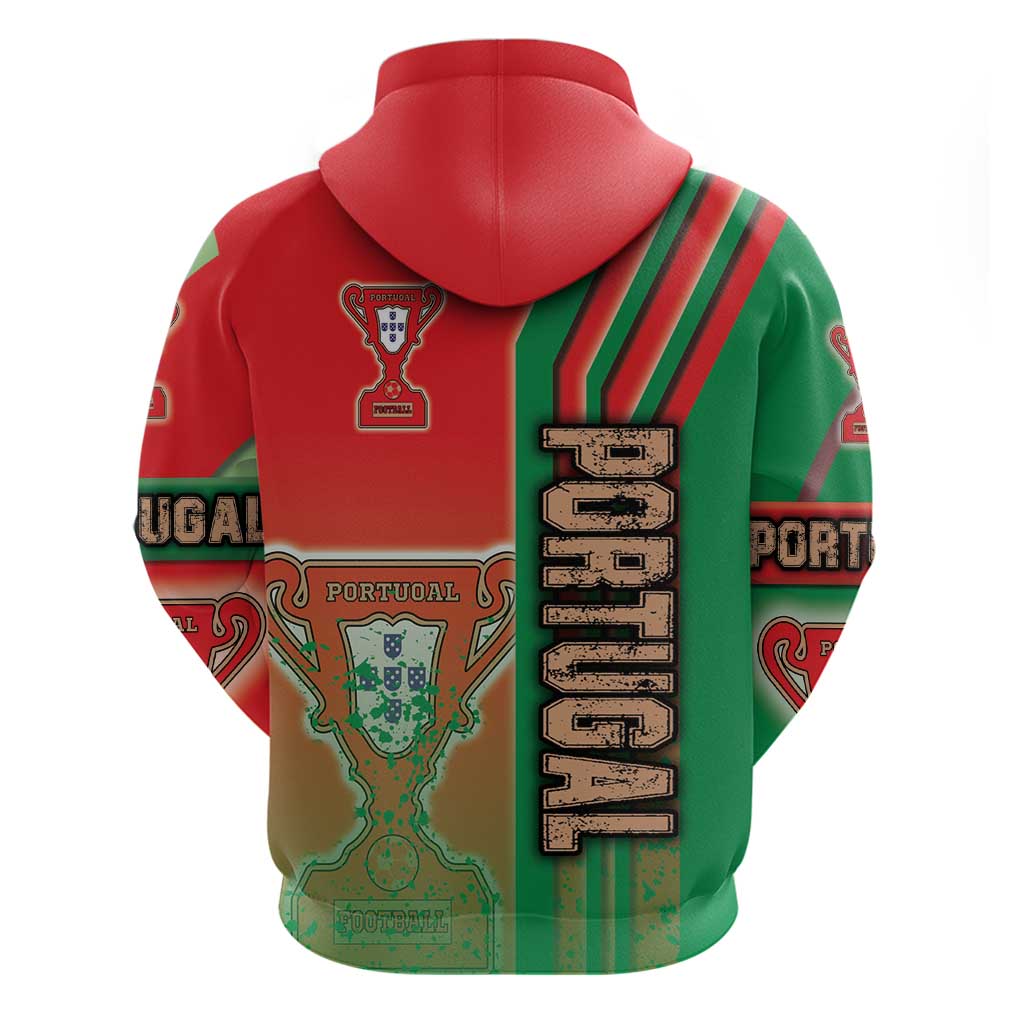 Portugal Football Zip Hoodie Selecao das Quinas Soccer - Road To Champion - Wonder Print Shop