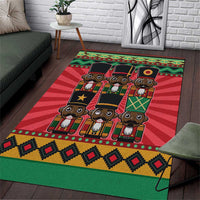 Black Nutcrackers Area Rug Afro Christmas - Wonder Print Shop