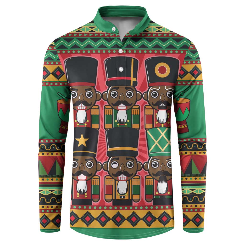 Black Nutcrackers Button Sweatshirt Afro Christmas - Wonder Print Shop