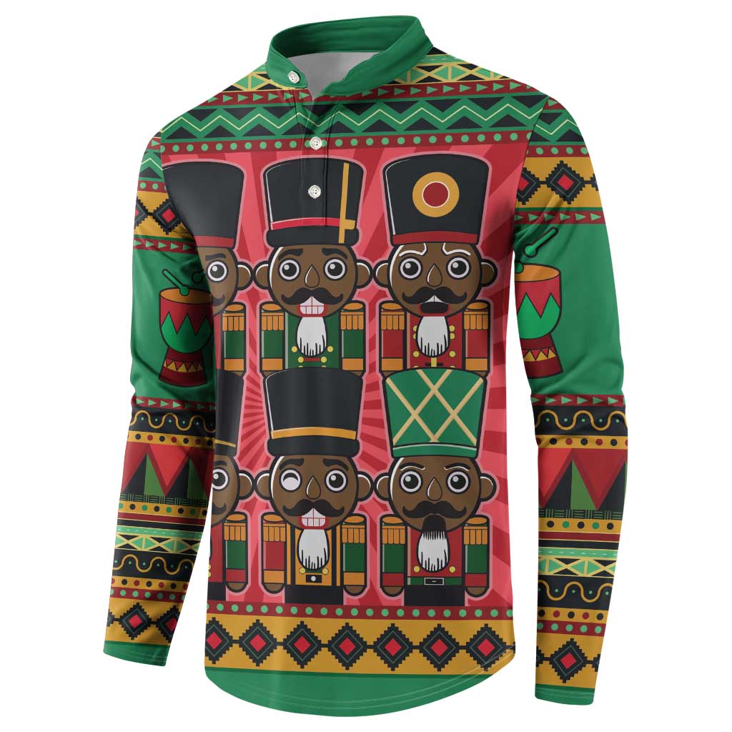 Black Nutcrackers Button Sweatshirt Afro Christmas - Wonder Print Shop