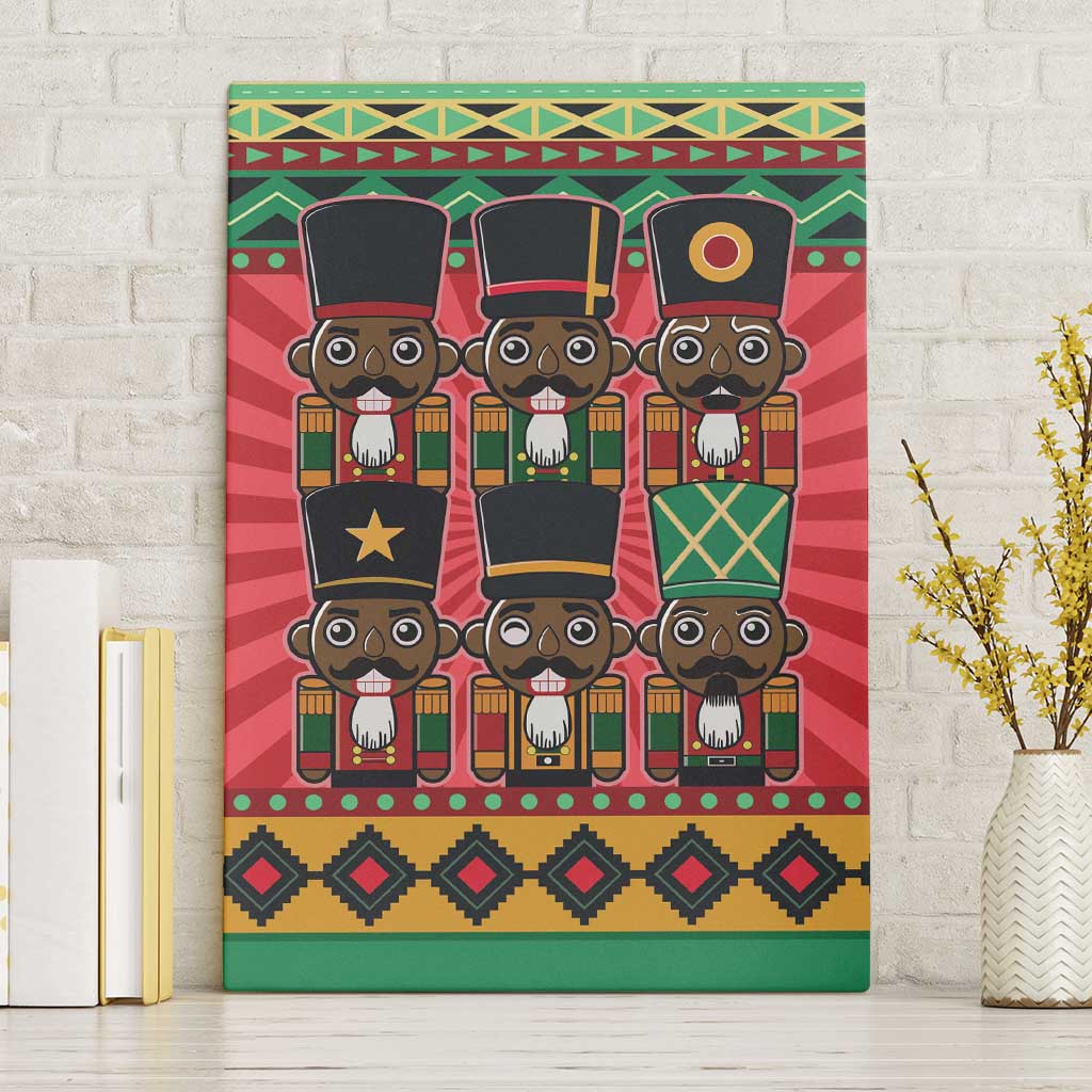 Black Nutcrackers Canvas Wall Art Afro Christmas - Wonder Print Shop