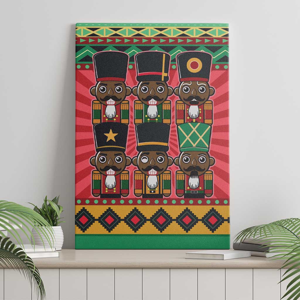 Black Nutcrackers Canvas Wall Art Afro Christmas - Wonder Print Shop