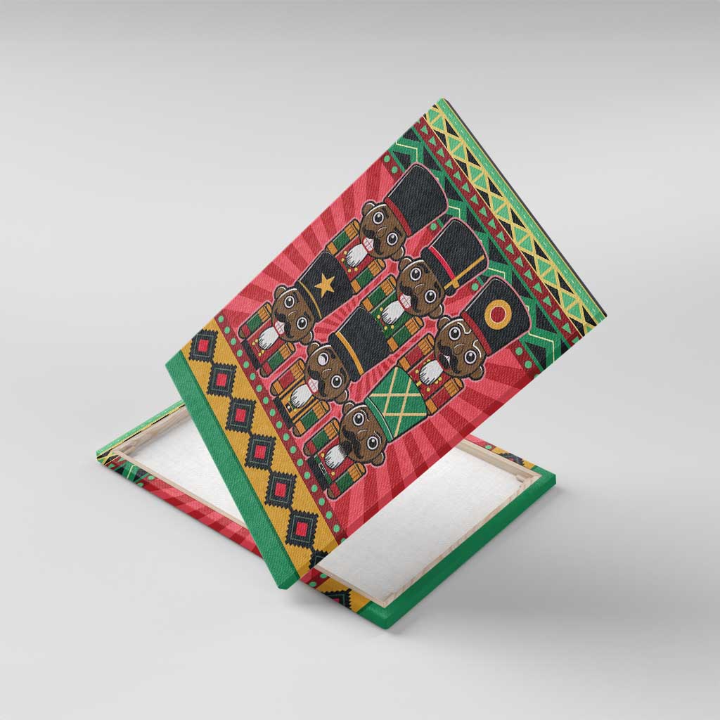 Black Nutcrackers Canvas Wall Art Afro Christmas - Wonder Print Shop