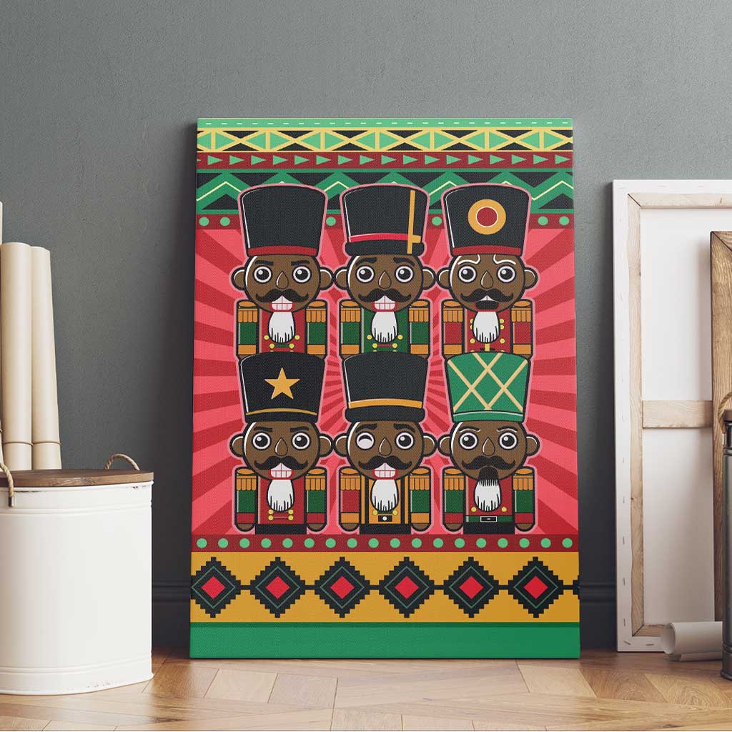 Black Nutcrackers Canvas Wall Art Afro Christmas - Wonder Print Shop