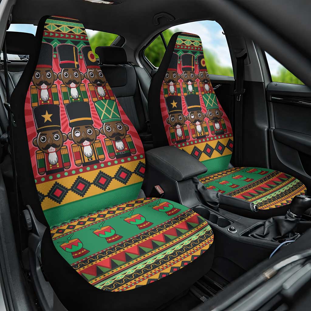 Black Nutcrackers Car Seat Cover Afro Christmas - Wonder Print Shop